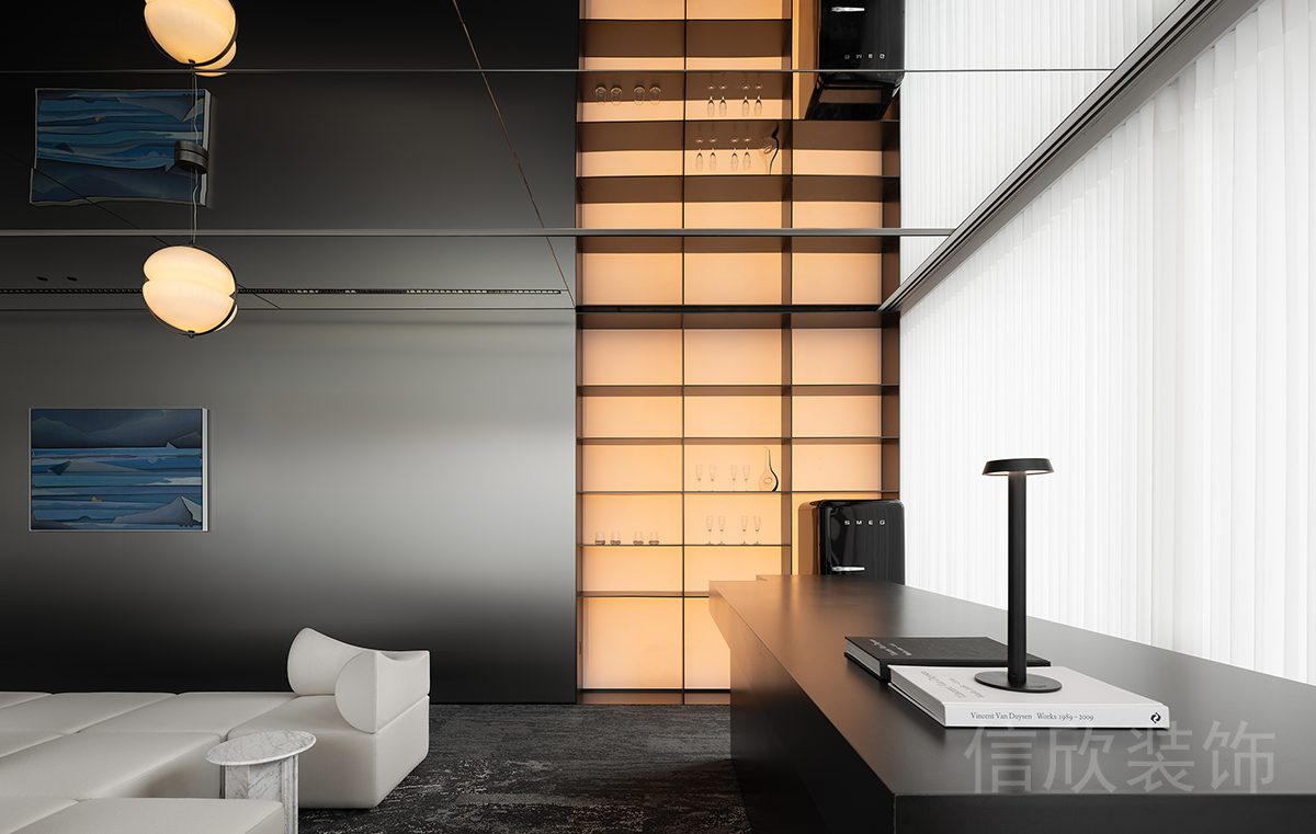 燈飾設(shè)計(jì)定制收納墻柜效果圖總裁辦公室裝修圖