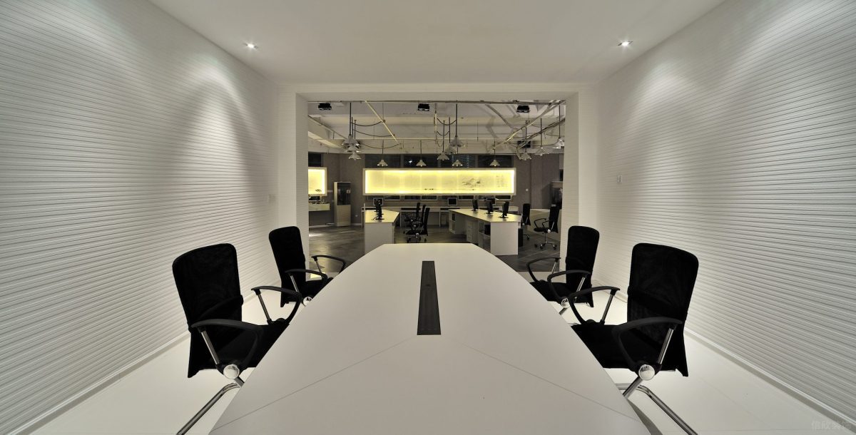 拱形黑白色調(diào)裝修會議室辦公室裝修