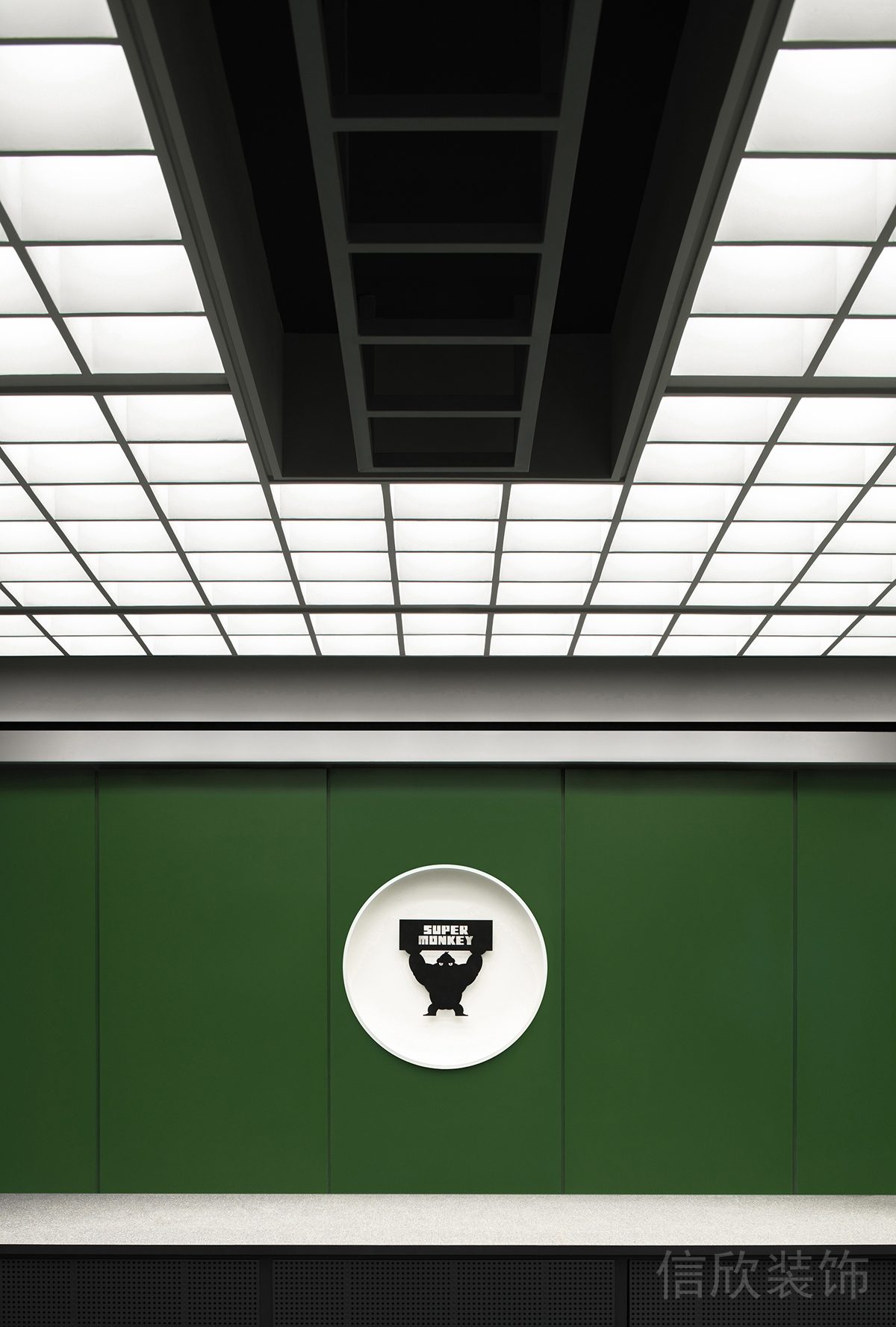 綠色皮革軟包多功能教室健身房墻體設(shè)計(jì)圖