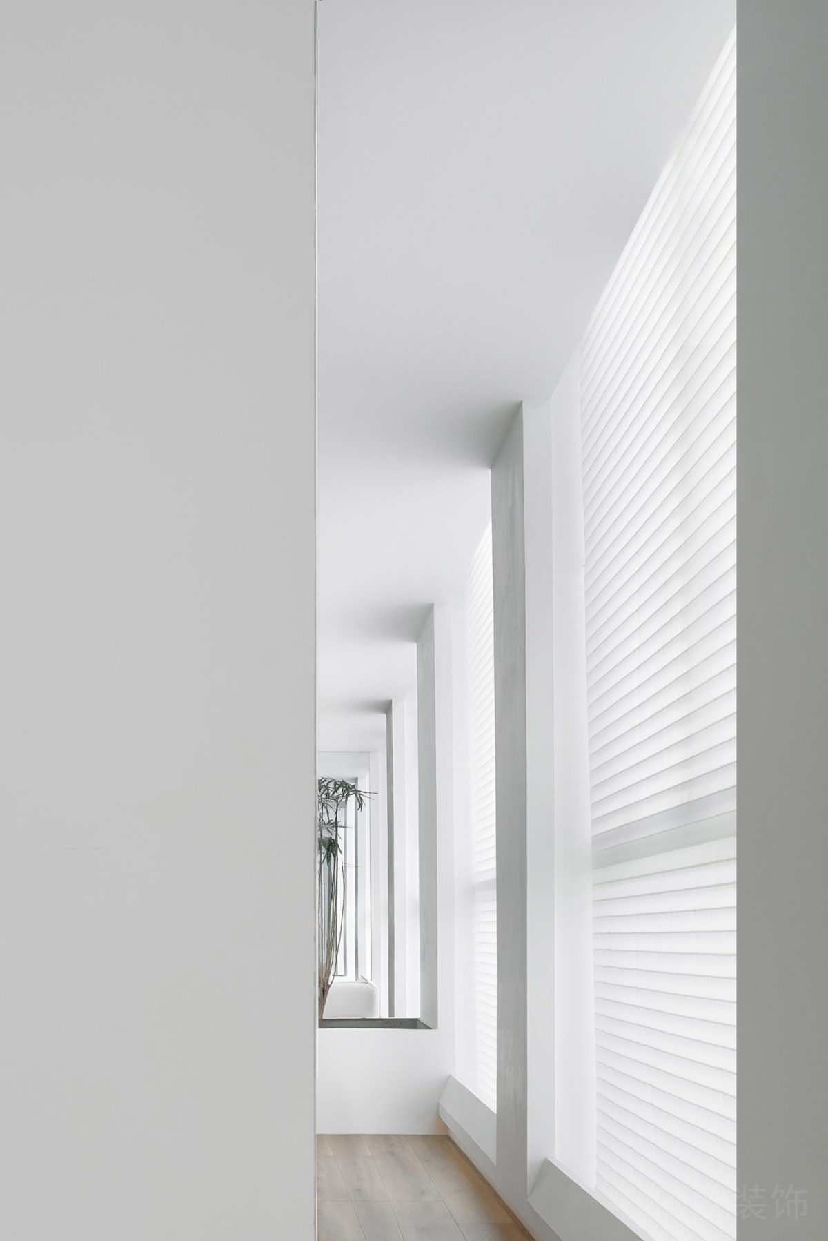 百葉窗設(shè)計白色設(shè)計辦公室實木地板效果圖裝修設(shè)計