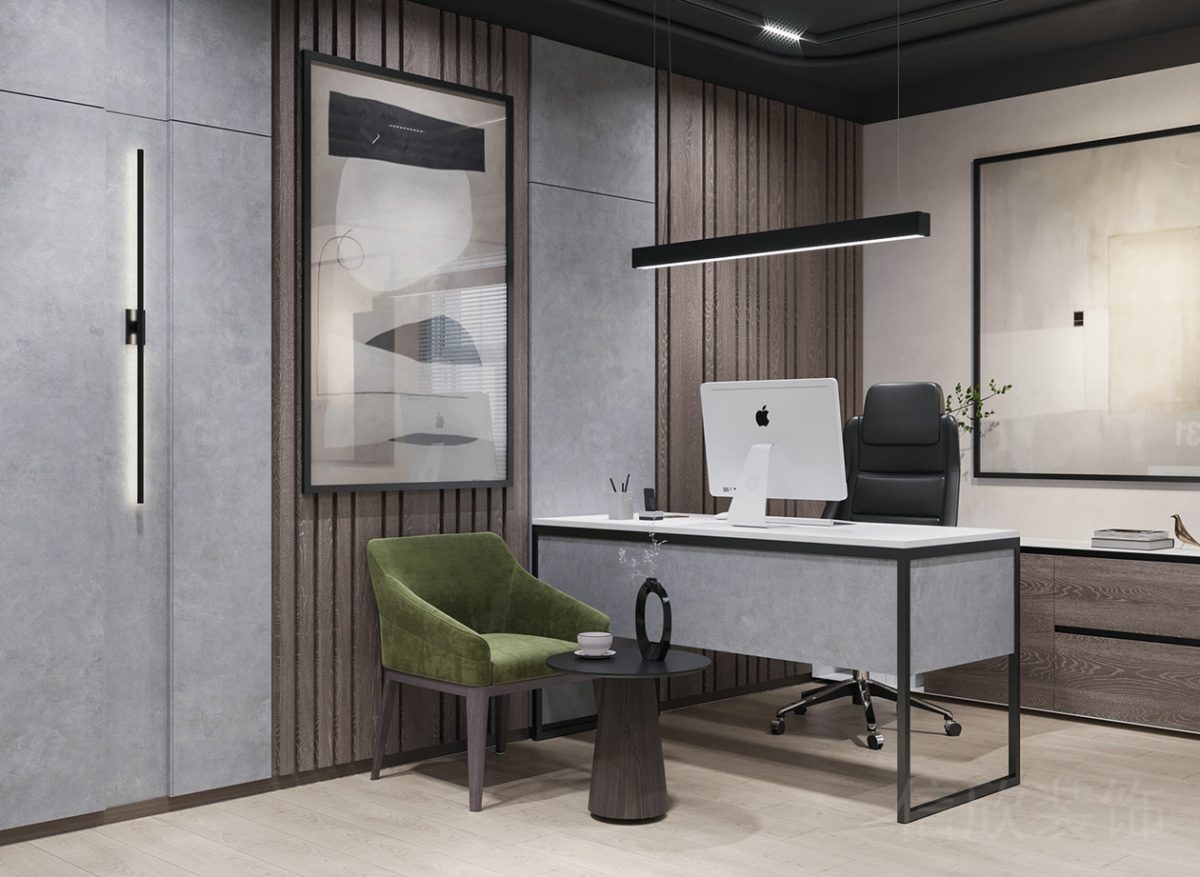 燈飾扶手墻體效果圖黑色效果實木墻體設(shè)計領(lǐng)導(dǎo)獨立工位裝修圖