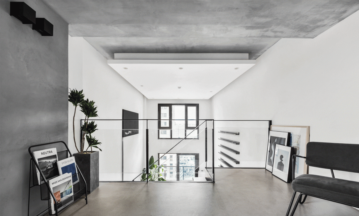 復式辦公室裝修設計木質現代工業(yè)風裝修設計ins風傳媒工作室效果