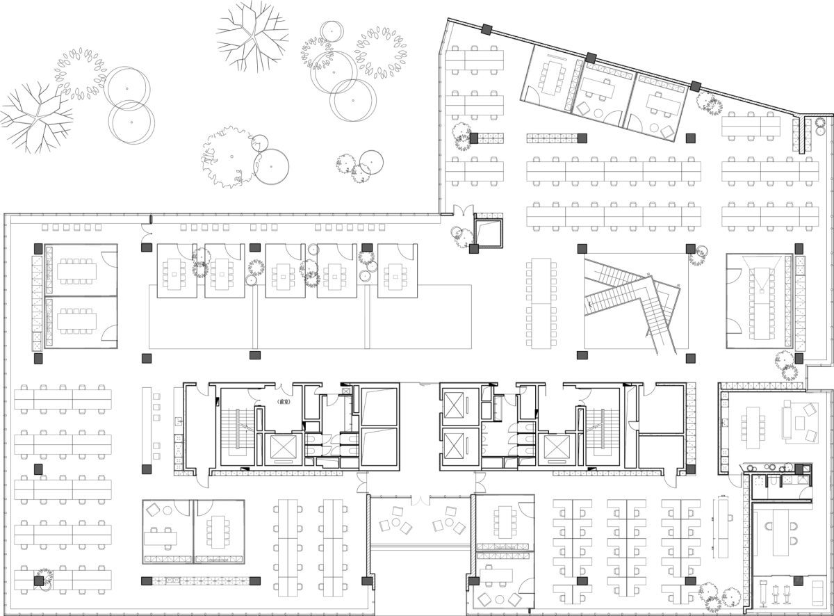 極致省錢辦公室裝修,三樓平面布置圖